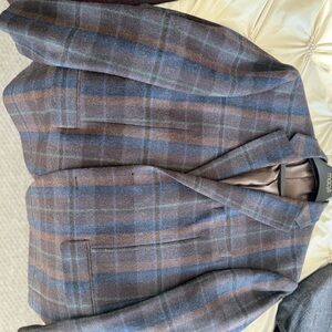 Ralph Lauren Blue and Brown Plaid Blazer